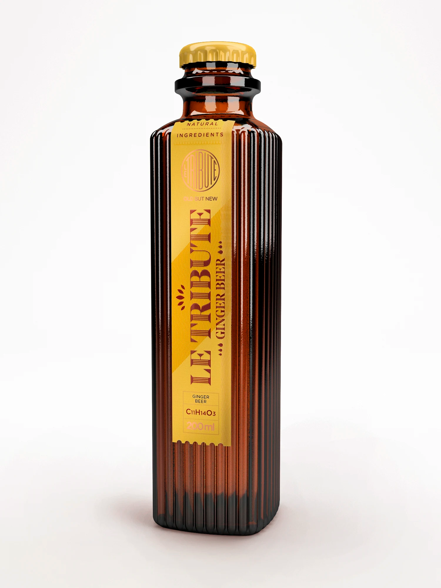 LE Tribute Ginger Beer crafted with natural ginger, old but new concept, in a stylish 4-bottle pack