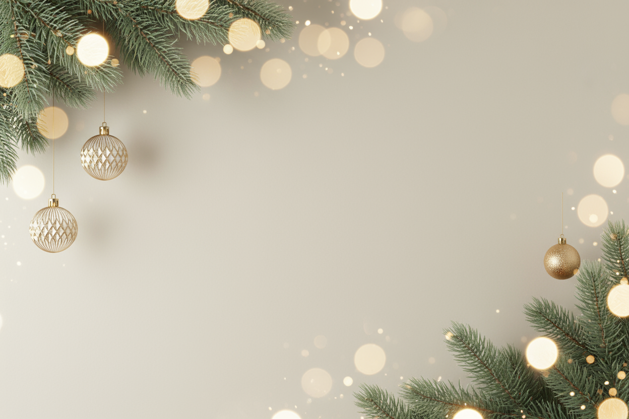 Quiero que me generes un background navideño. Ha de ser elegante y bello. Que no incluya muchos elementos.